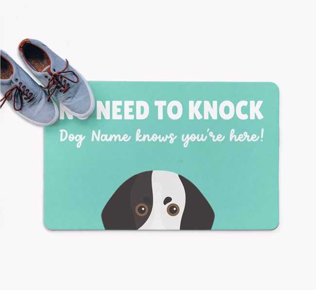 No Need To Knock: Personalized {breedFullName} Doormat